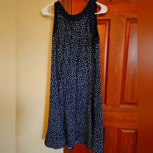 Perceptions New York blue polka dot dress, size XL.